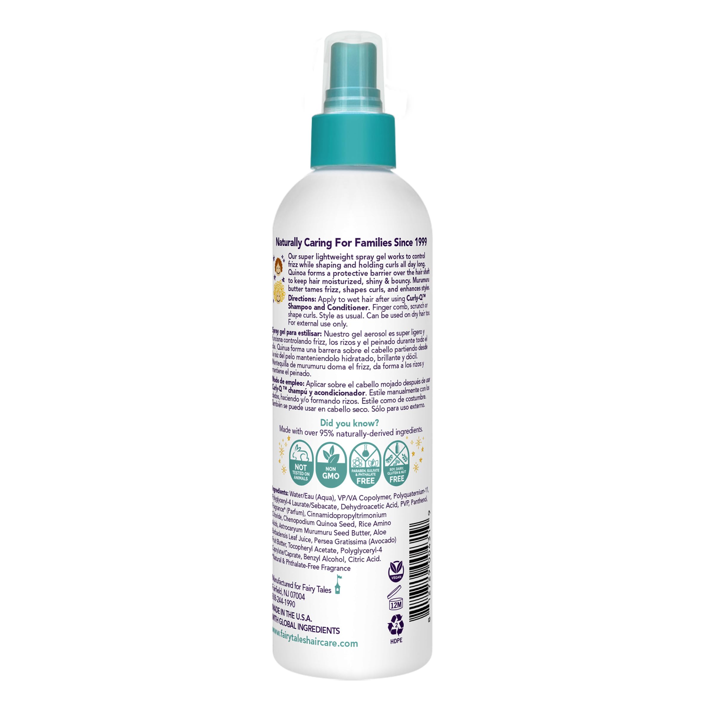 Application sur cheveux humides avec Fairy Tales Curly Q pour maîtriser les frisottis.