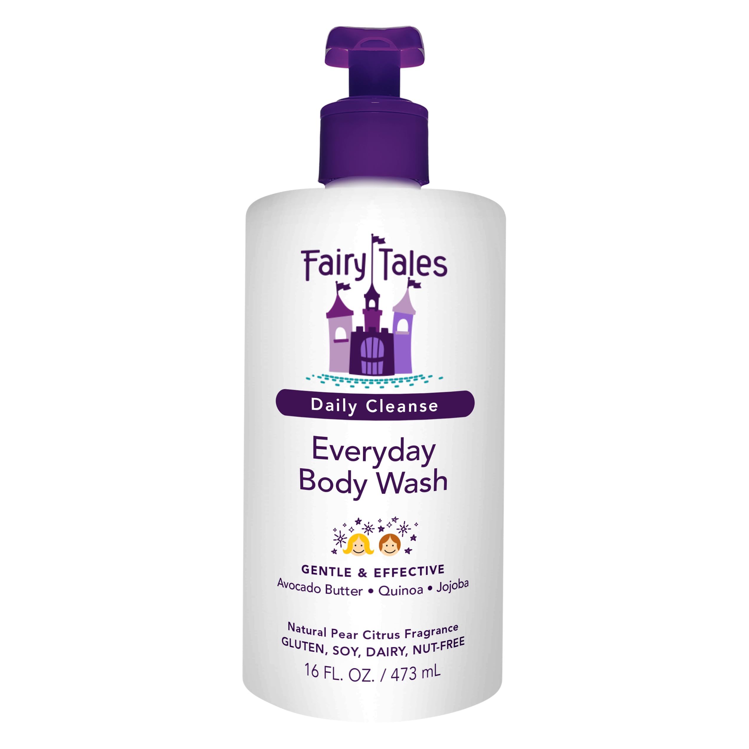 Fairy Tales Daily Cleanse pour enfants, flacon pompe pratique pour le bain.