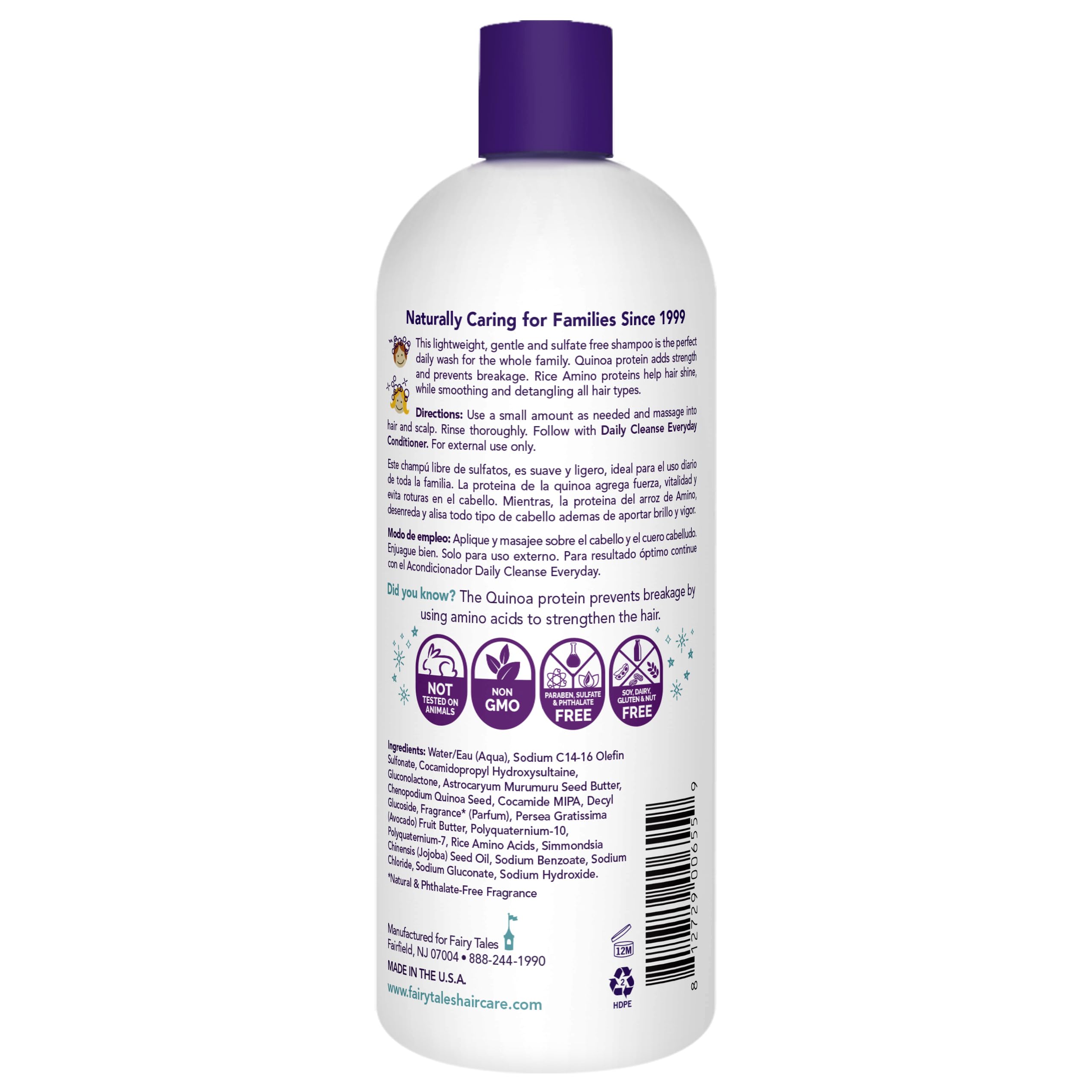 Fairy Tales Daily Cleanse Shampoing Enfant : mousse légère qui nettoie en douceur