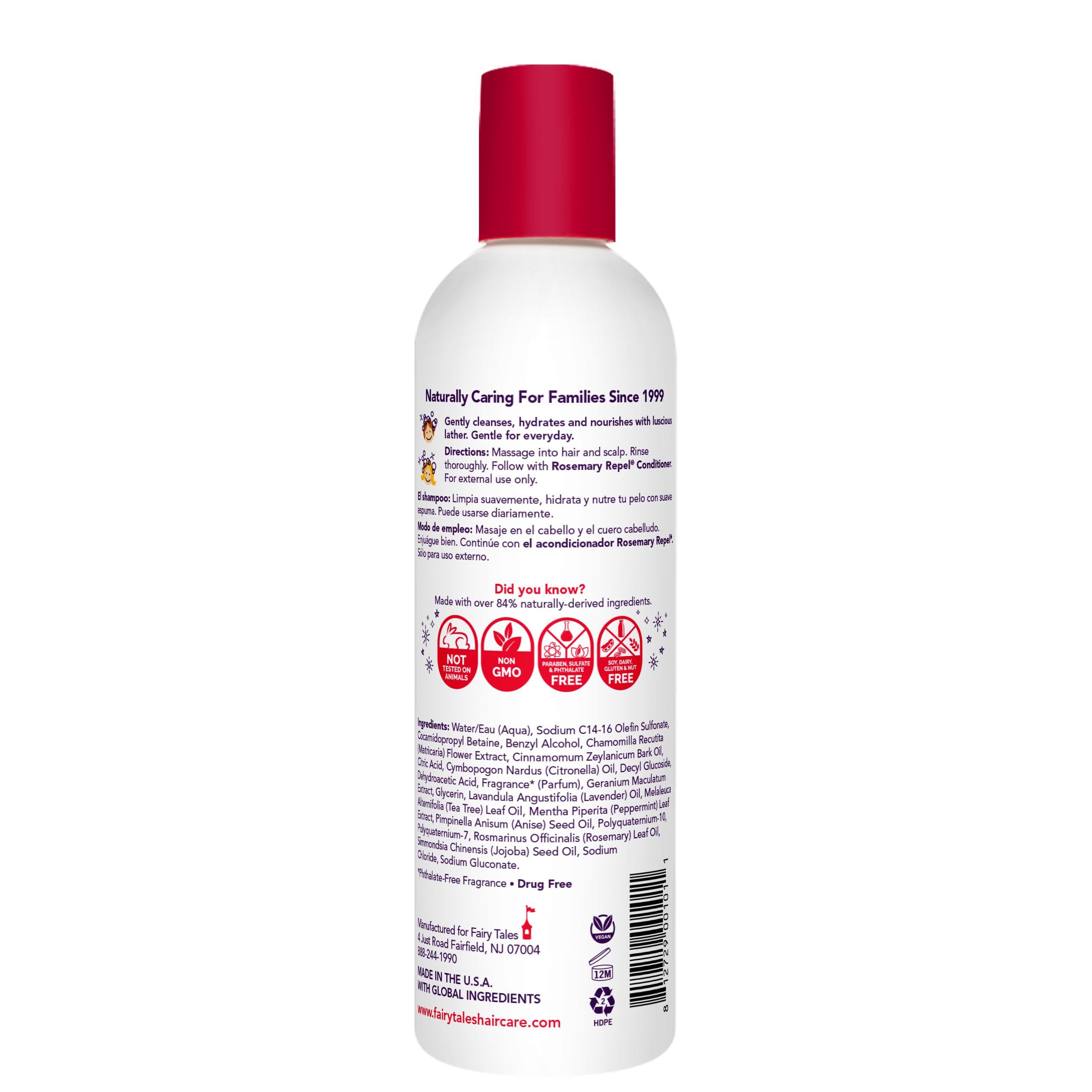 Fairy Tales Rosemary Repel – emballage informatif et attrayant pour les parents.