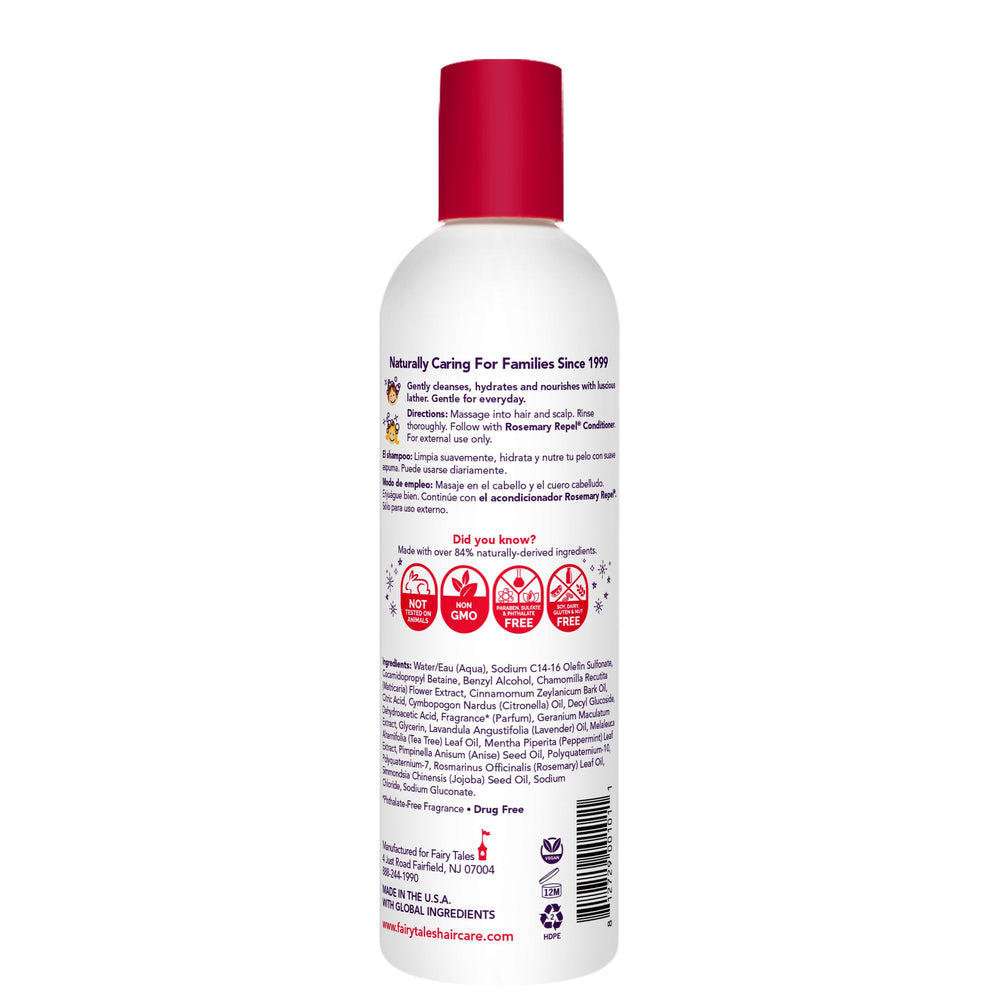 Fairy Tales Rosemary Repel – emballage informatif et attrayant pour les parents.
