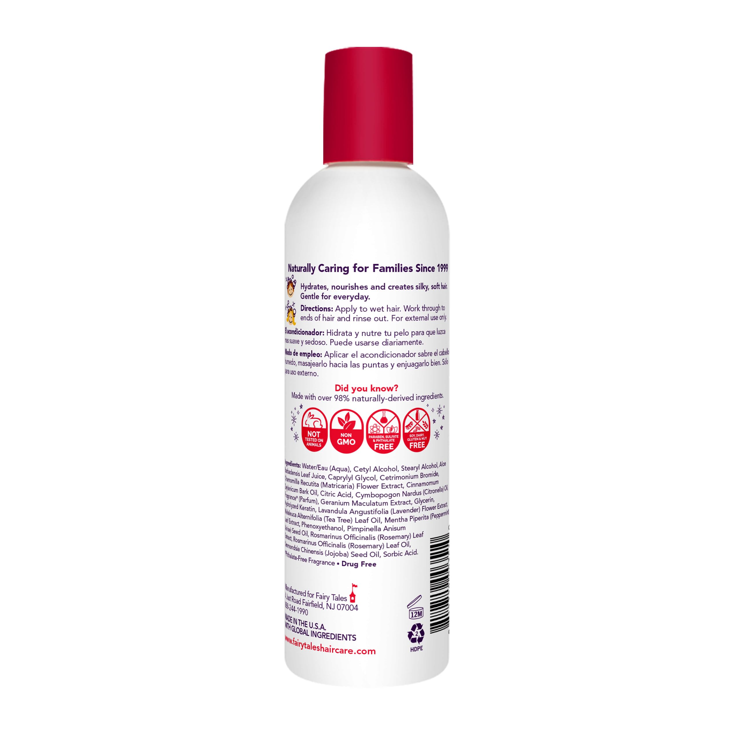 Fairy Tales Rosemary Repel — cheveux des enfants détendus après application.