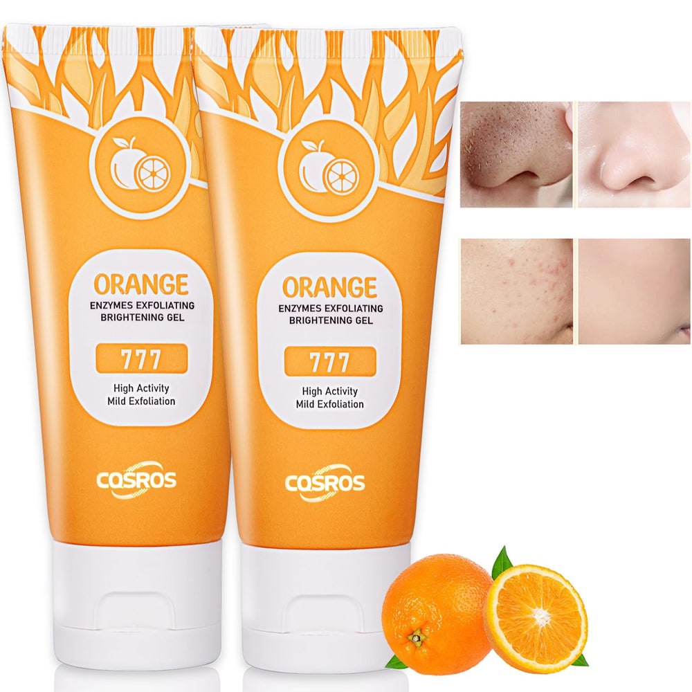 Fairytalespace gel exfoliant orange pour visage et corps, douceur et fraîcheur.