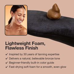 Fake Bake Flawless Mousse gant d’application inclus pour une pose uniforme.