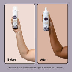 Guide couleur intégré de Fake Bake Flawless Mousse pour une application précise.