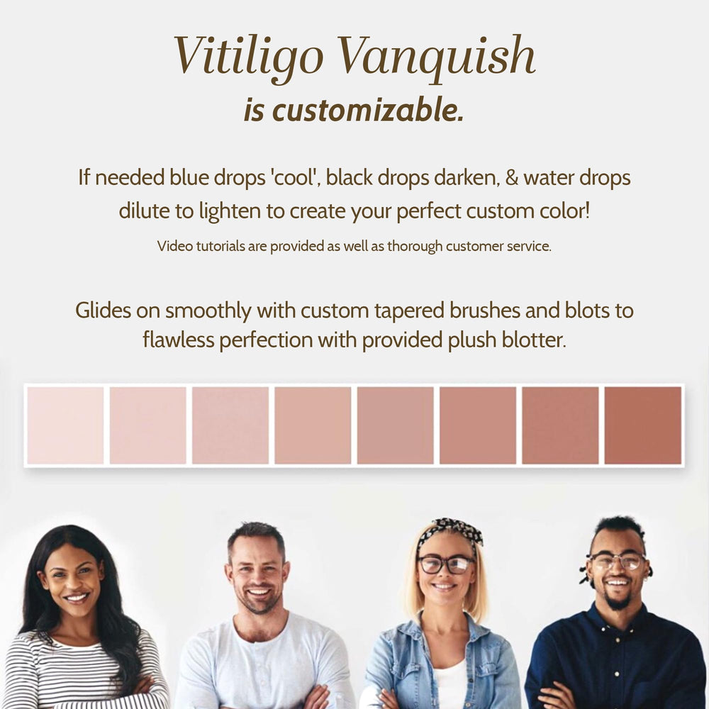 Échantillons de teintes Fake Bake Vanquish visibles sur peau.