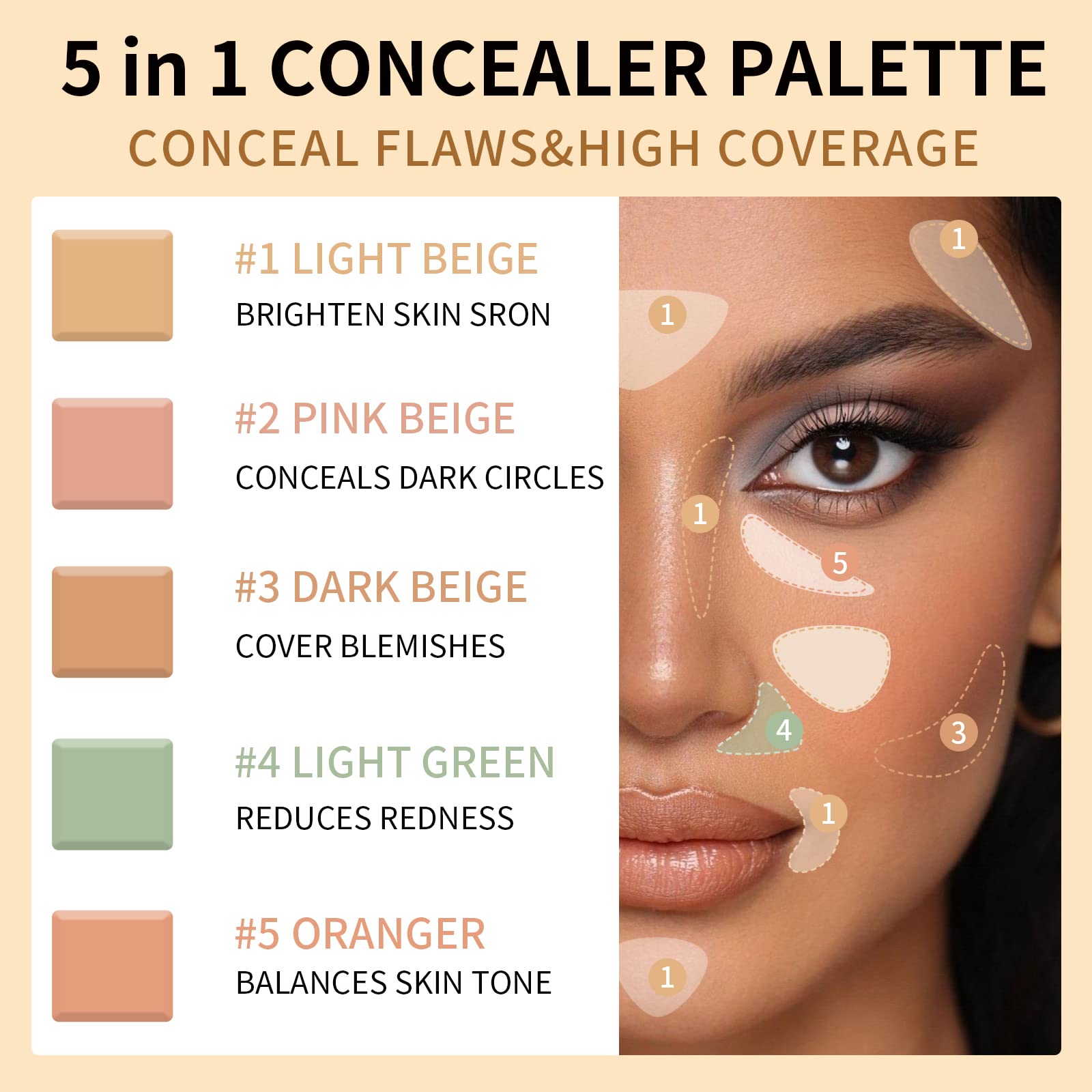 Correcteur beige clair Falocutus pour éclaircir et lisser la peau