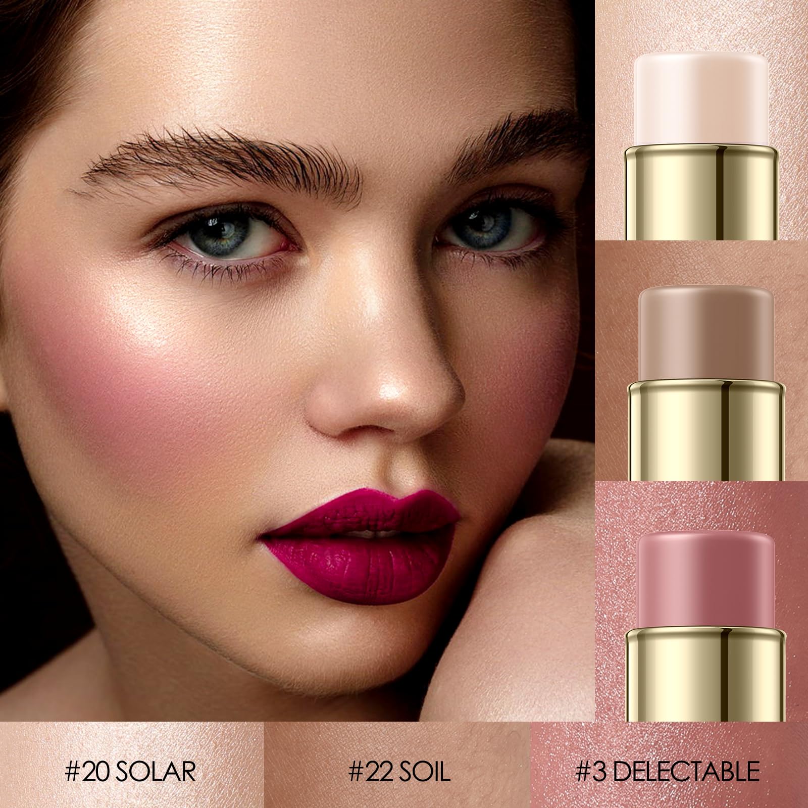 Falocutus creme-blush-application: couleur douce et facile à estomper pour un teint frais