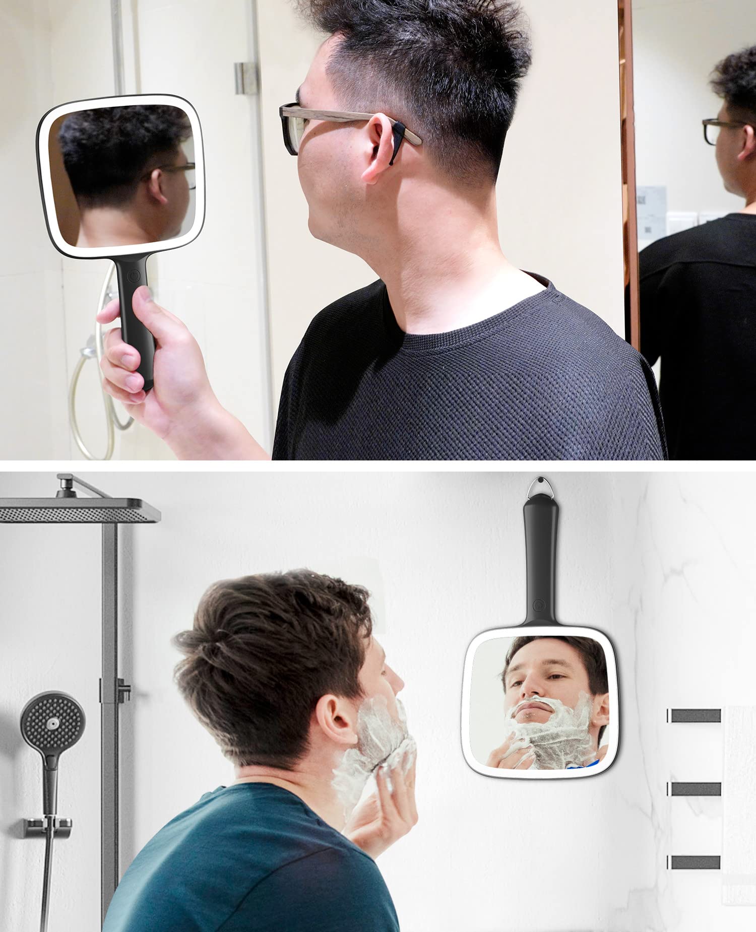 Miroir Famihomii: construction robuste en verre et ABS.