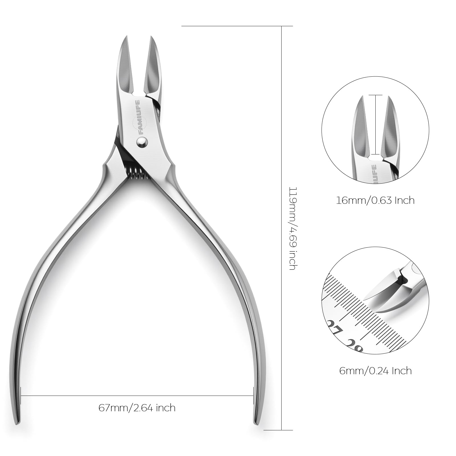 Ciseaux-cuticule FAMILIFE – format compact pour retouches rapides, en kit beauté.