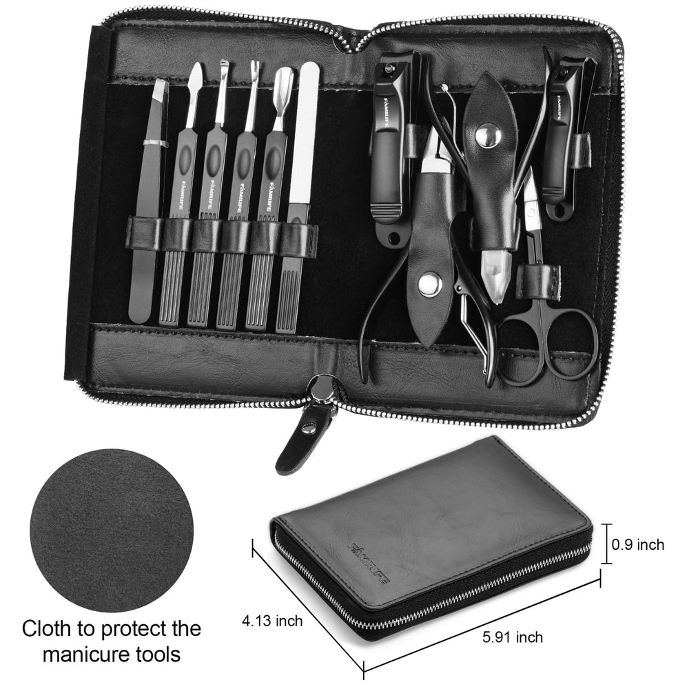 Etui cuir noir FAMILIFE, rangement élégant et protection des outils