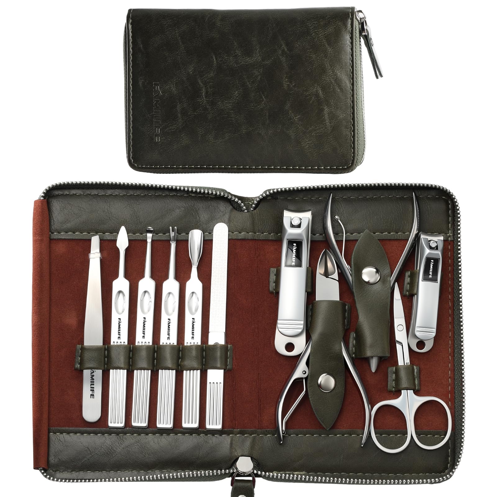 Kit FAMILIFE manucure 11 outils pour soins des ongles à domicile