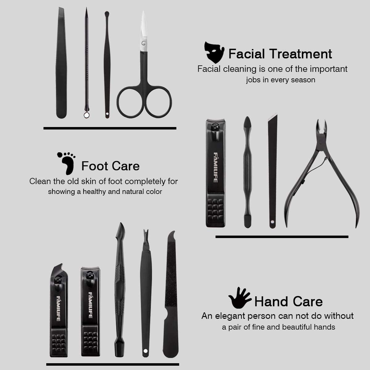 Pince-ongles pédicure FAMILIFE idéal pour une pédicure à domicile