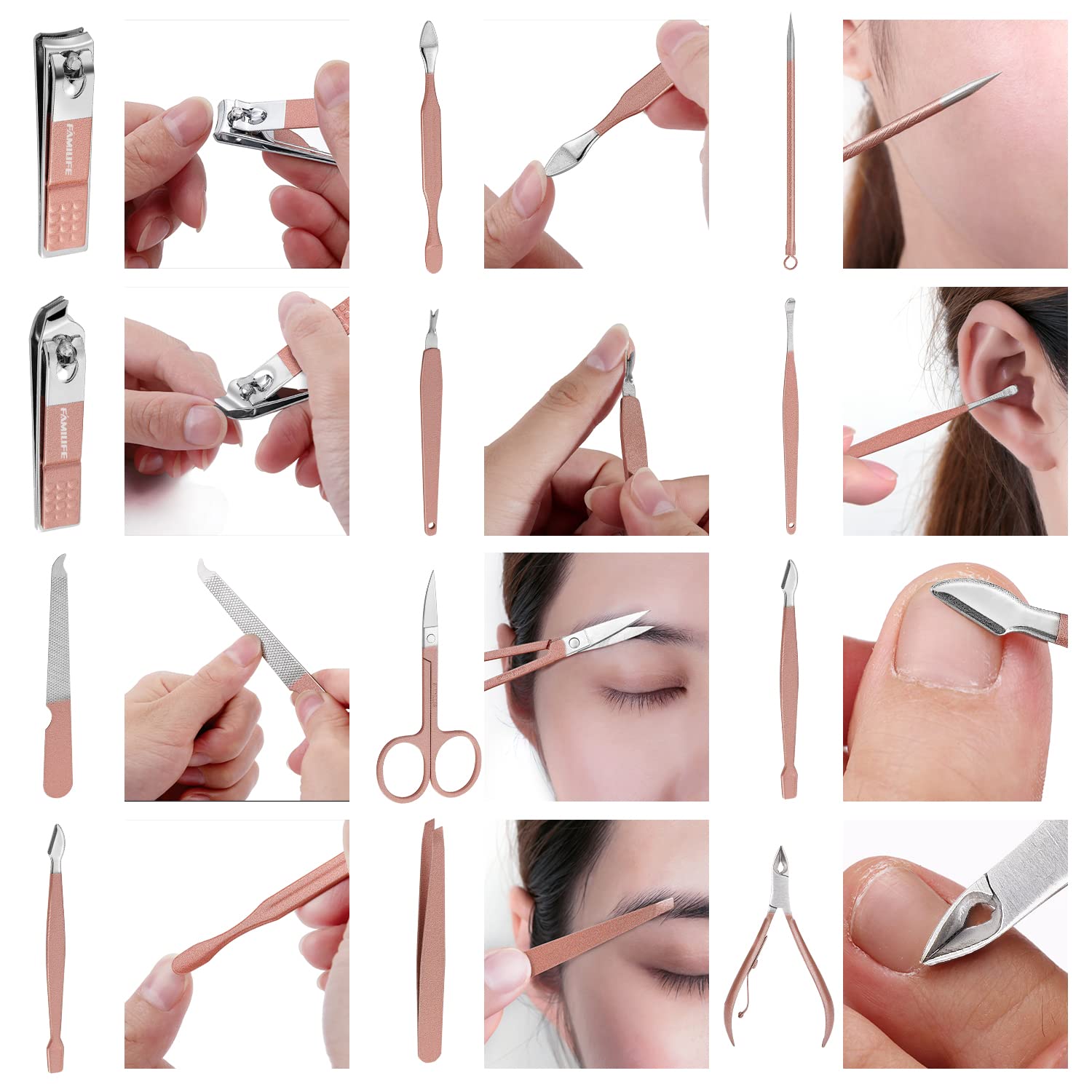 FAMILIFE pince-sourcils pour définir les arches et obtenir un fini net.