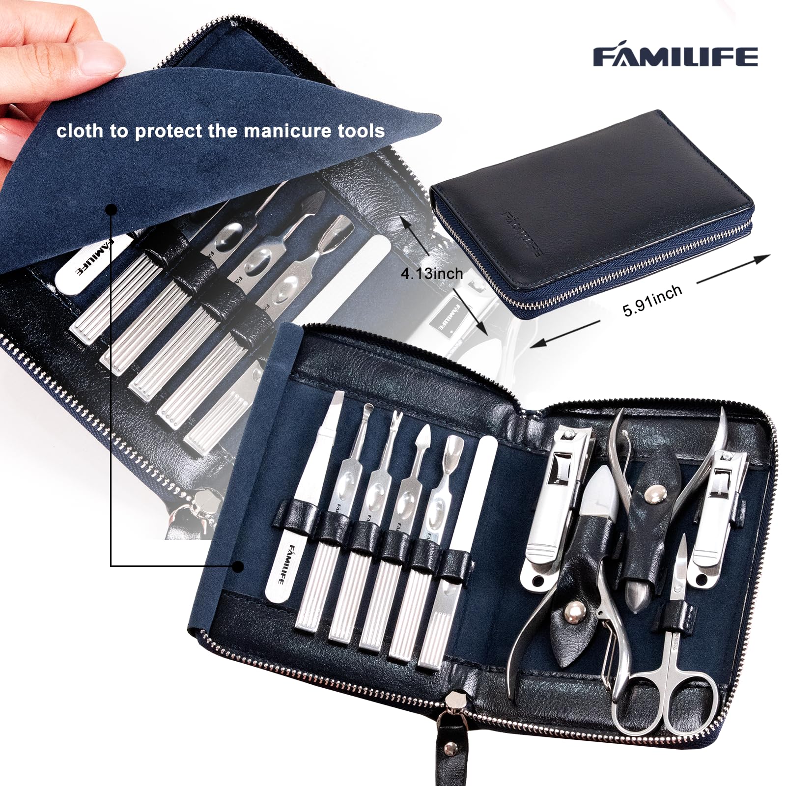 Pousse-cuticule en forme de V FAMILIFE, accessoire polyvalent.