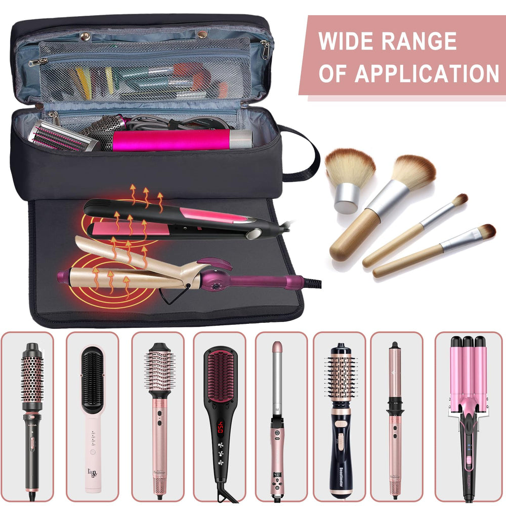 FAMOPLAY sac-outils-cheveux-poches-interieures: rangements pour pinces et accessoires.