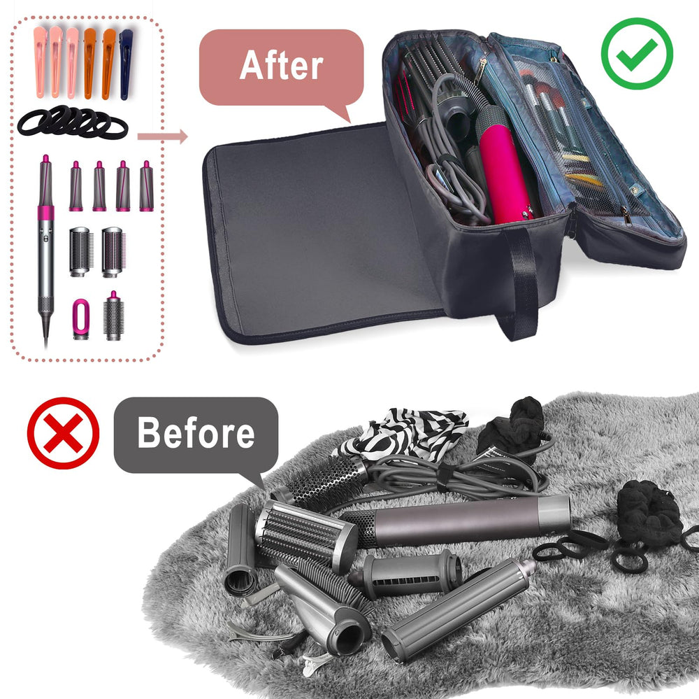 FAMOPLAY sac-outils-cheveux-rangement-double-couche: organisation claire et efficace.