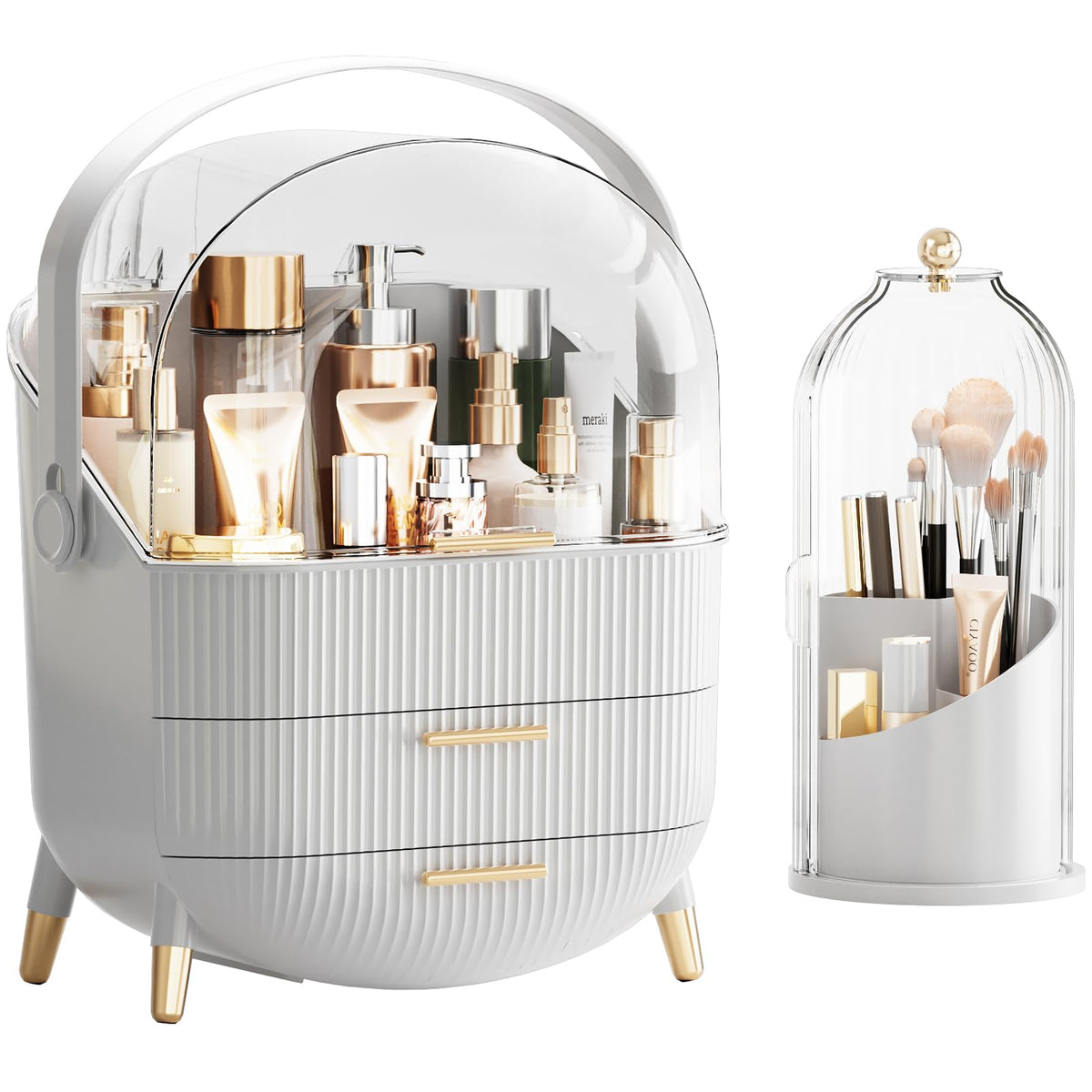 Fanado Organisateur Maquillage Tiroirs Blanc : rangement pratique pour tout votre maquillage.