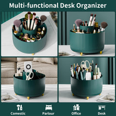 Fanado-organisation-5-compartiments: rangement dédié pinceaux, rouges à lèvres et soins.