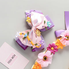 Fancheer barrette princesse détails natte dorée apportant une touche chic.