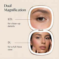Miroir Mila 2 1x grand angle pour vision complète du visage.