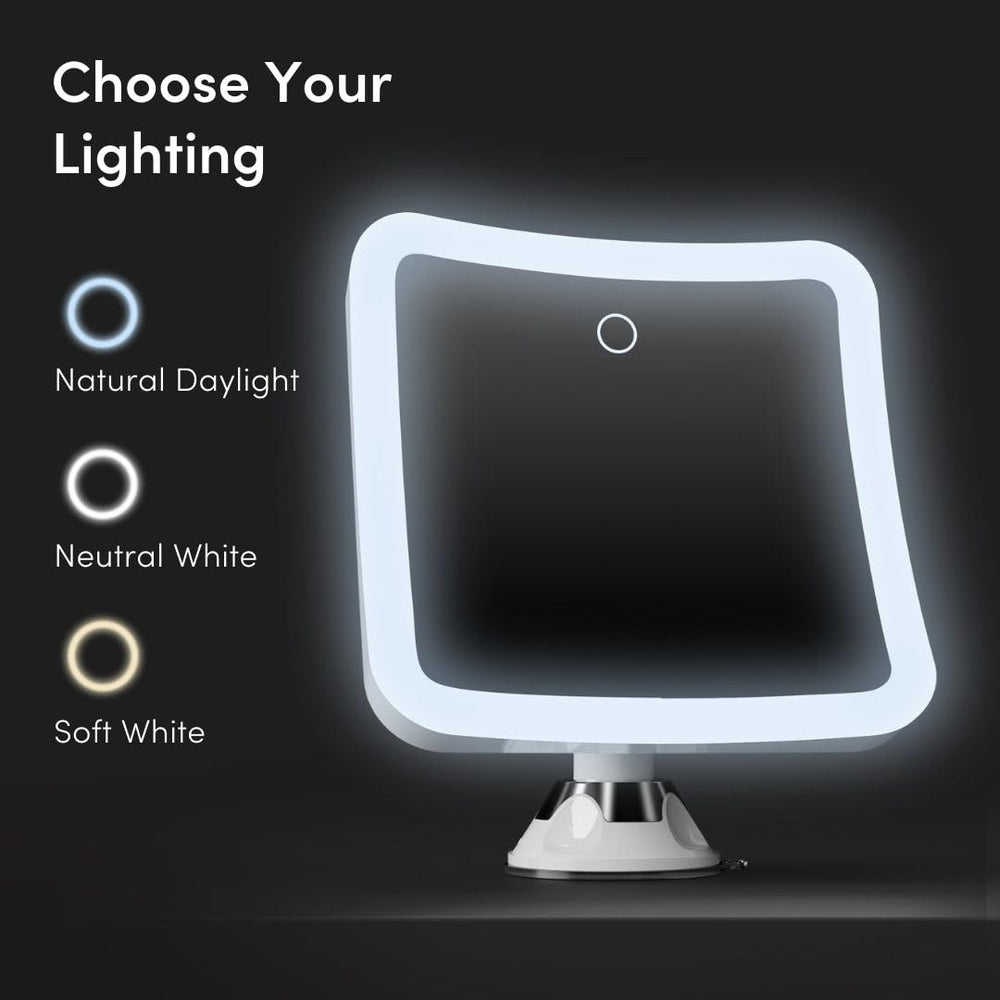 Éclairage LED à 3 niveaux pour s'adapter à chaque ambiance maquillage.