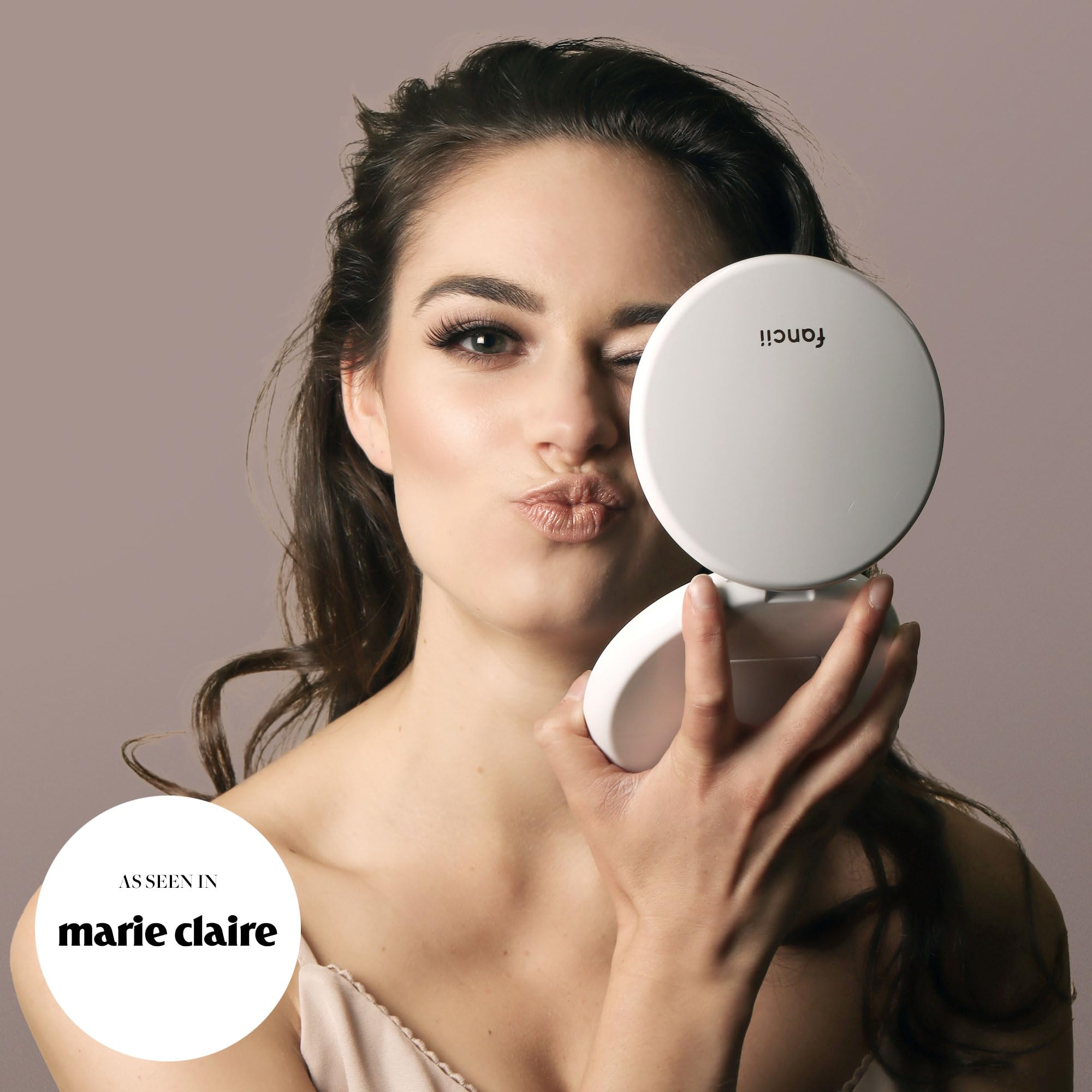 Miroir Fancii design compact et portable pour sac à main.