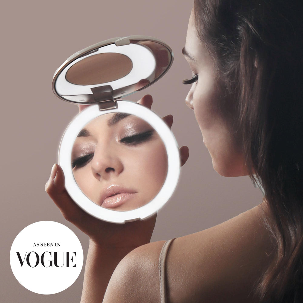 Miroir Fancii double face 1x/10x pour retouches et épilation précise.