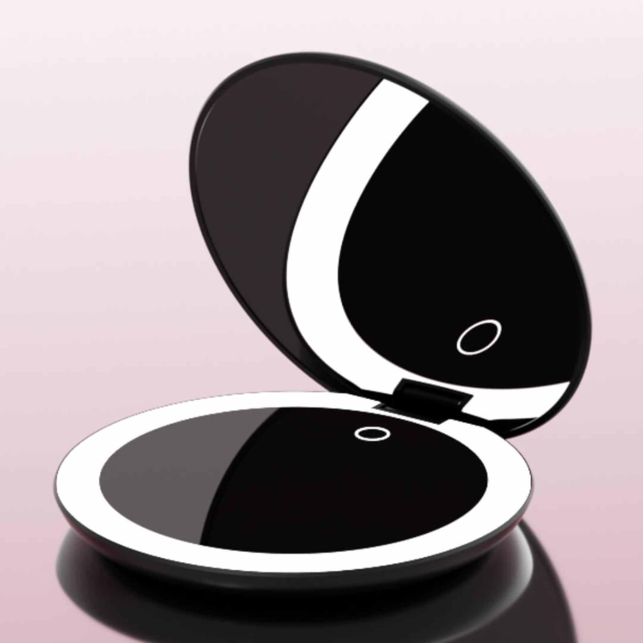 Miroir de sac Fancii Taylor noir pour retouches rapides.