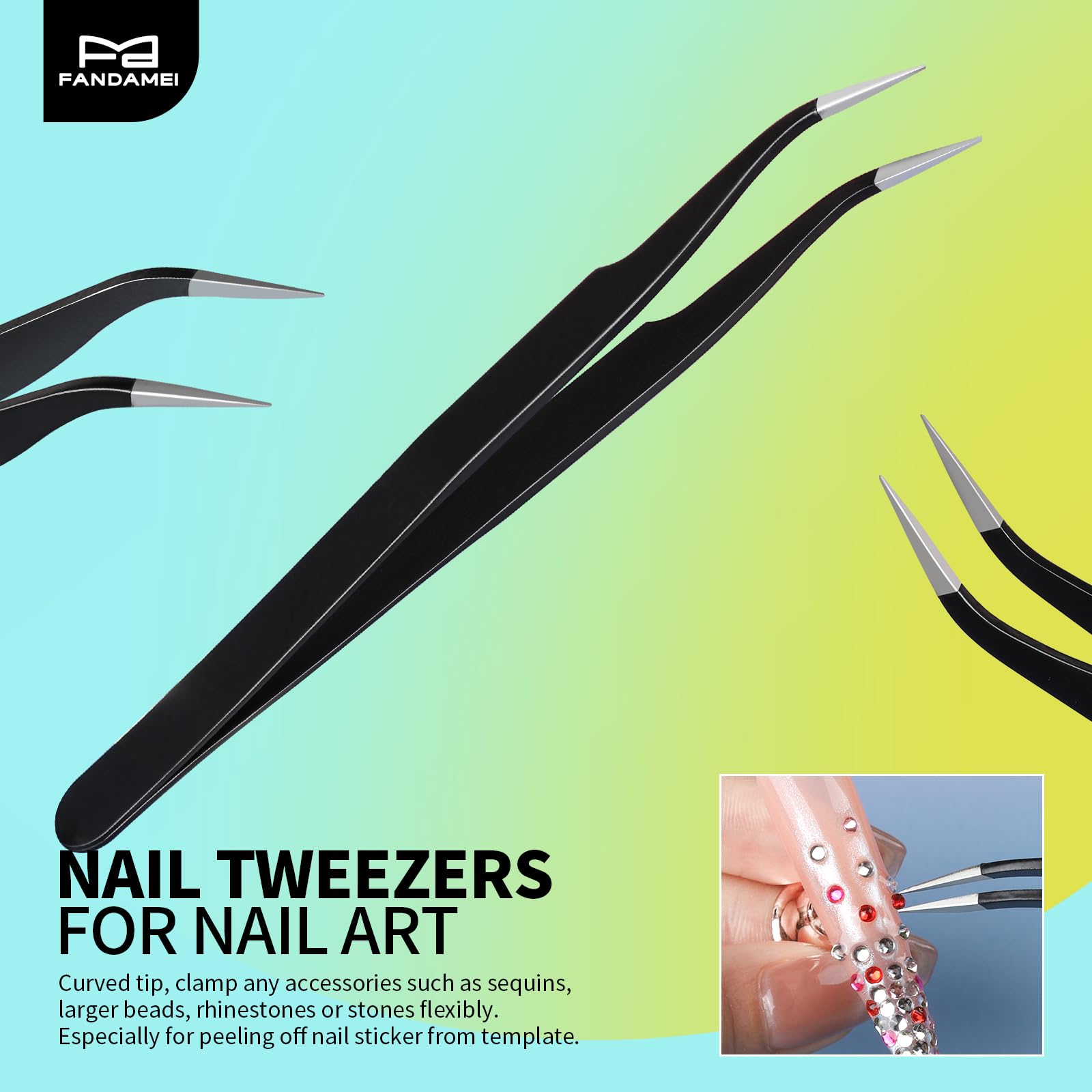 Accessoires variés Fandamei pour kit complet d’ongles et design