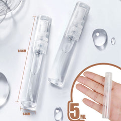Fandamei bouteille parfum transparente 5ml, format compact.