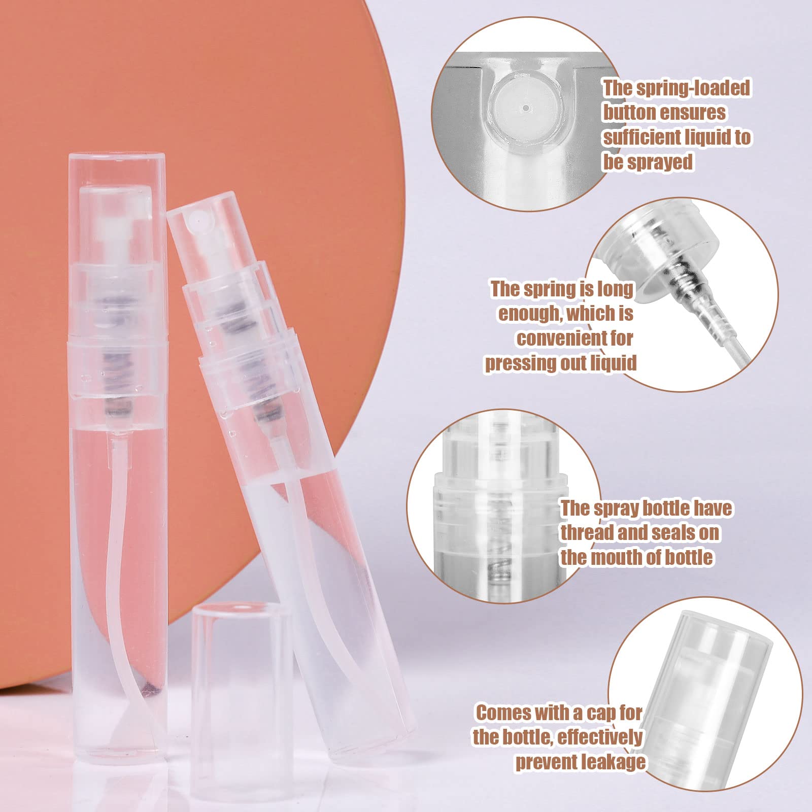 Fandamei brume fine, pompe mini 5ml, diffusion homogène.