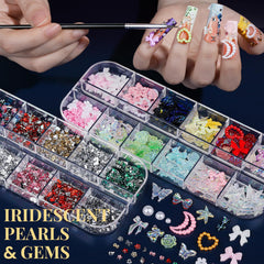 Charms et gems Fandamei: 6 boîtes illuminent les designs colorés