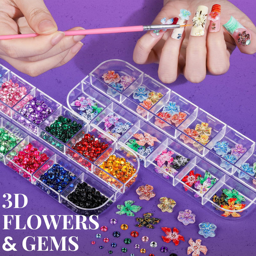 Charms Fandamei ongles multicolores pour décorations éclatantes.
