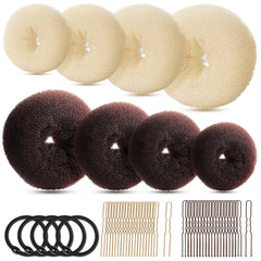 Fandamei chignon donut extra-large pour un chignon rapide et volumineux.