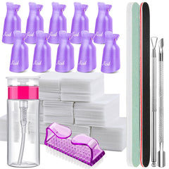 Fandamei clips-vernis-violet: maintien précis pour retrait gel à domicile.