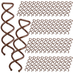 Épingles spiralées Fandamei brun, ensemble de 50 pour un chignon durable.