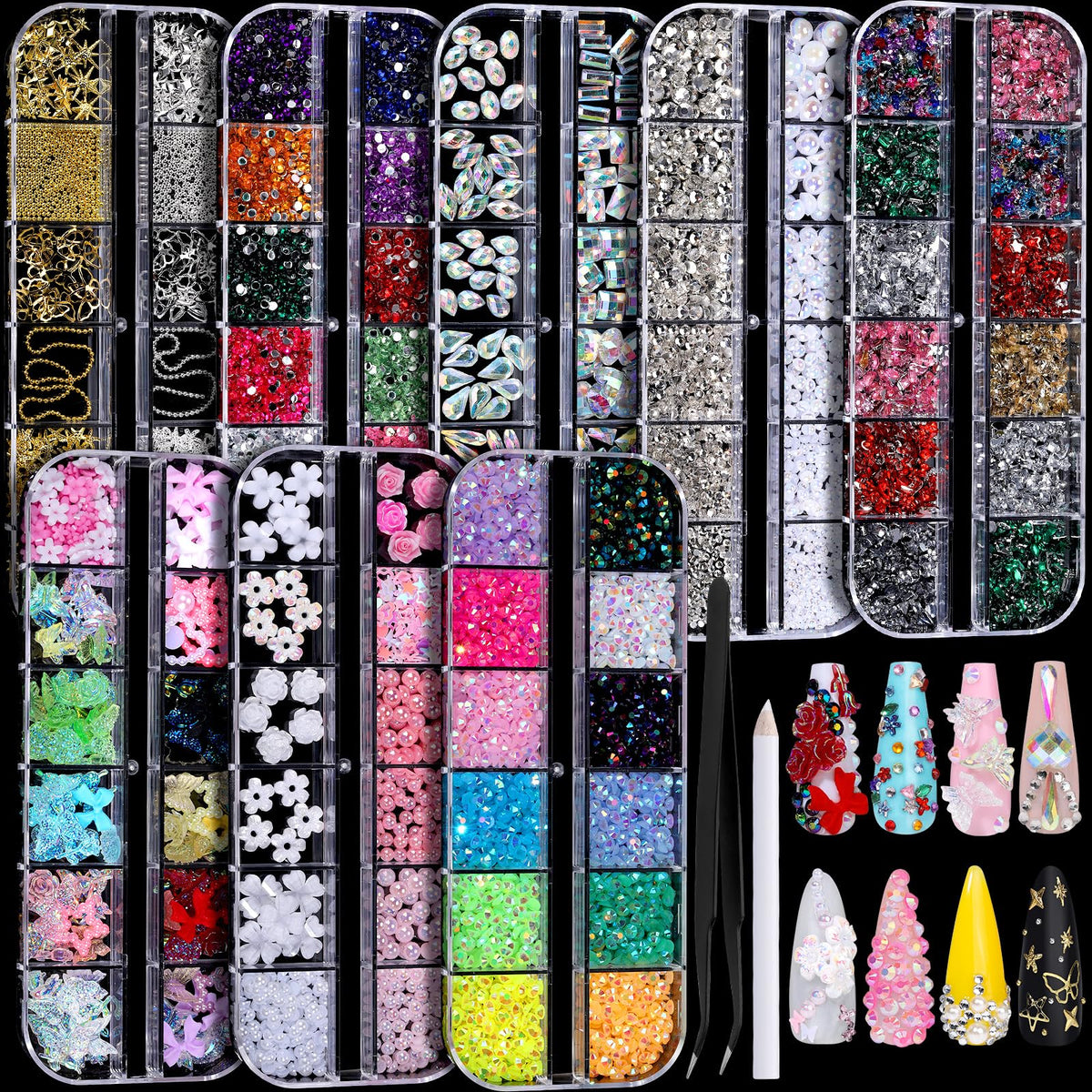 FANDAMEI ensemble d’accessoires ongles: kit complet pour manucure éclatante à domicile.