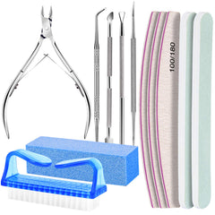 Ensemble Fandamei pour manucure bleu, kit complet pour soins des ongles à domicile.