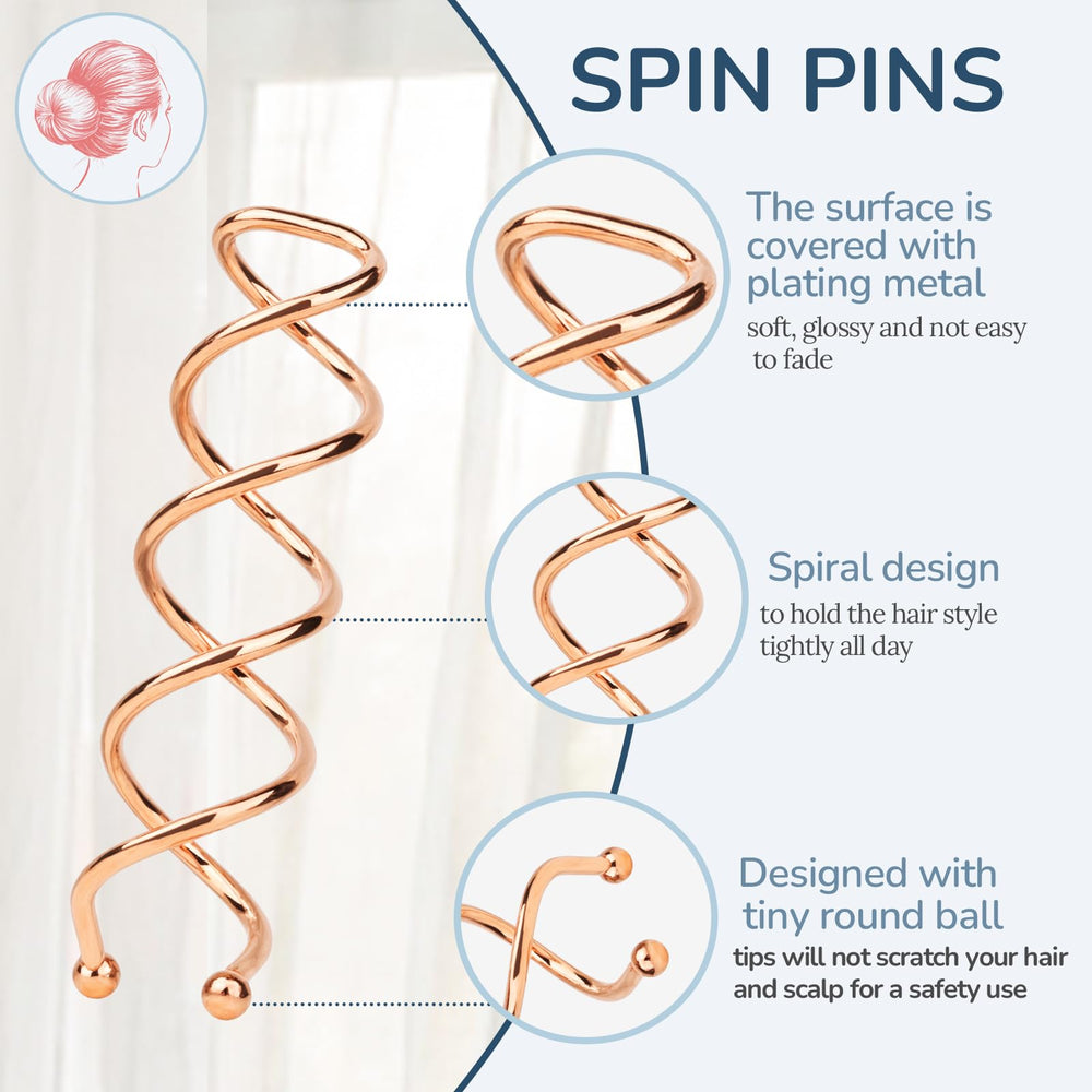 Épingle non scratch spiralée Fandamei, confort et sécurité capillaire.
