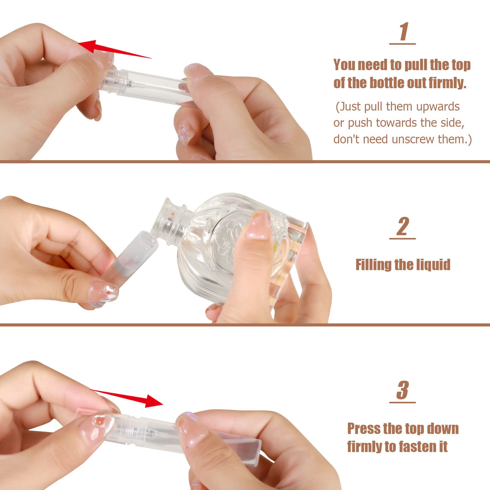 Fandamei flacon plastique réutilisable 5ml, durable et propre.