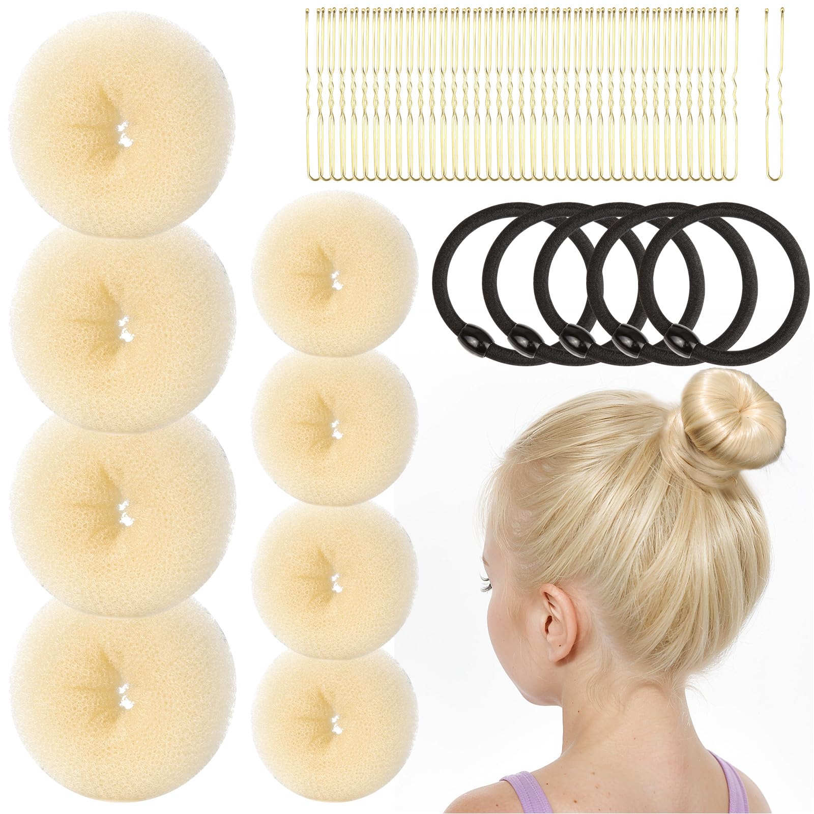 Fandamei kit chignon donut or affiché pour un style rapide et élégant.