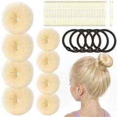 Fandamei kit chignon donut or affiché pour un style rapide et élégant.