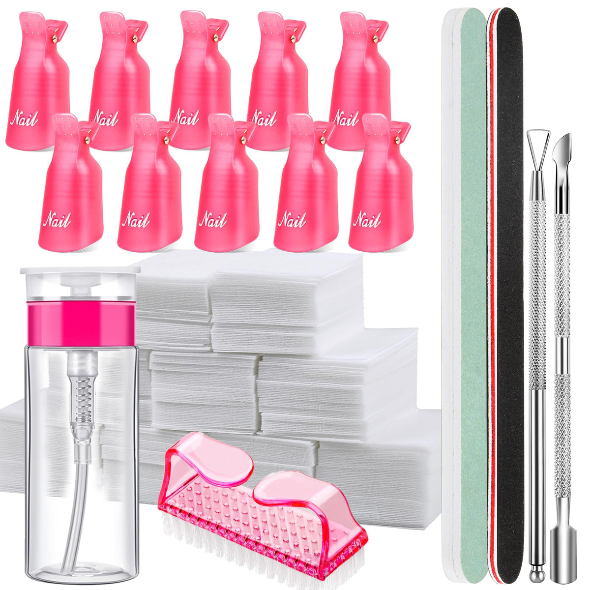 Kit Fandamei complet pour retirer le vernis gel à domicile.