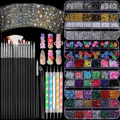 Fandamei kit nail art pinceaux noirs pour motifs précis et professionnels