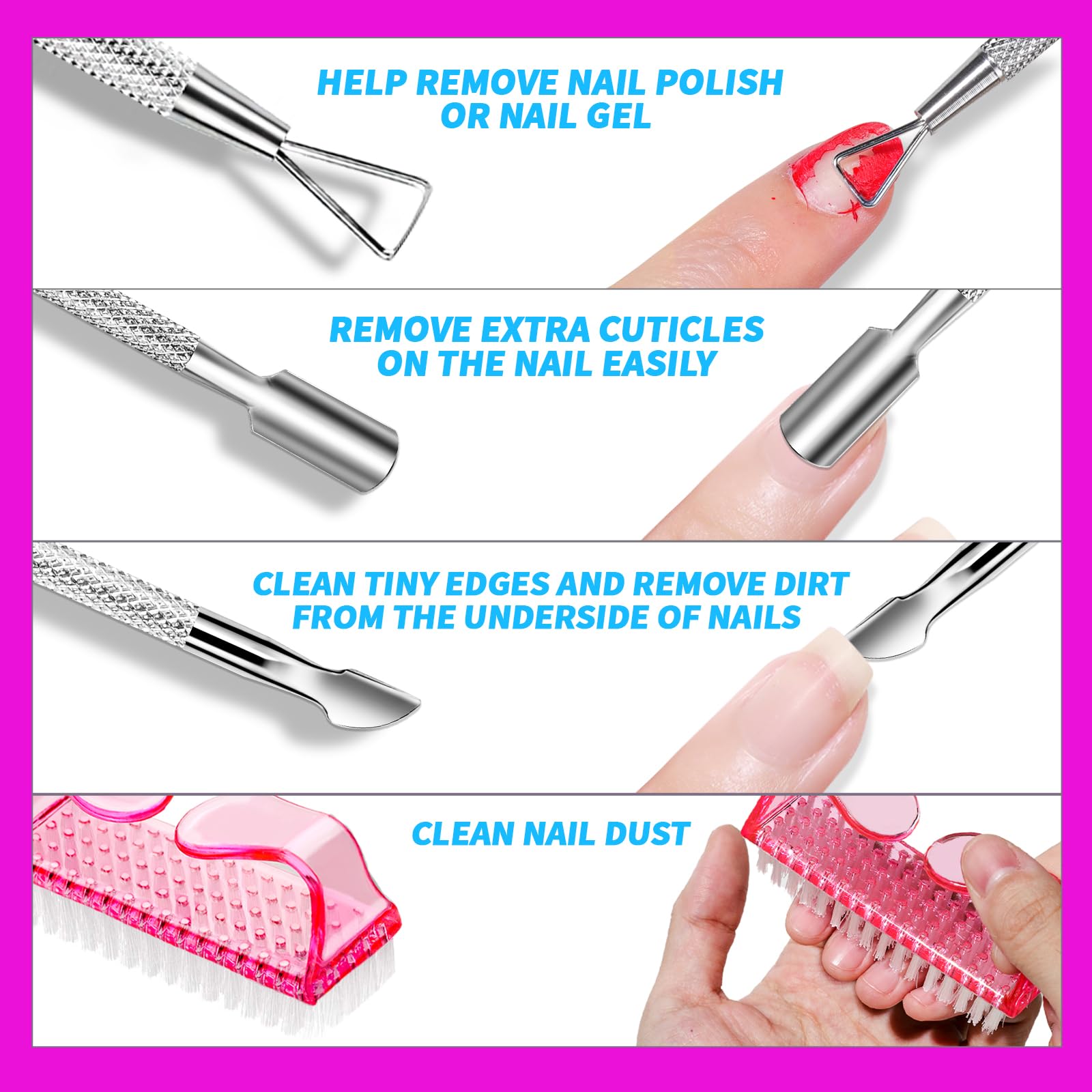 Lime à ongles Fandamei 100-180 grit, façonnage précis