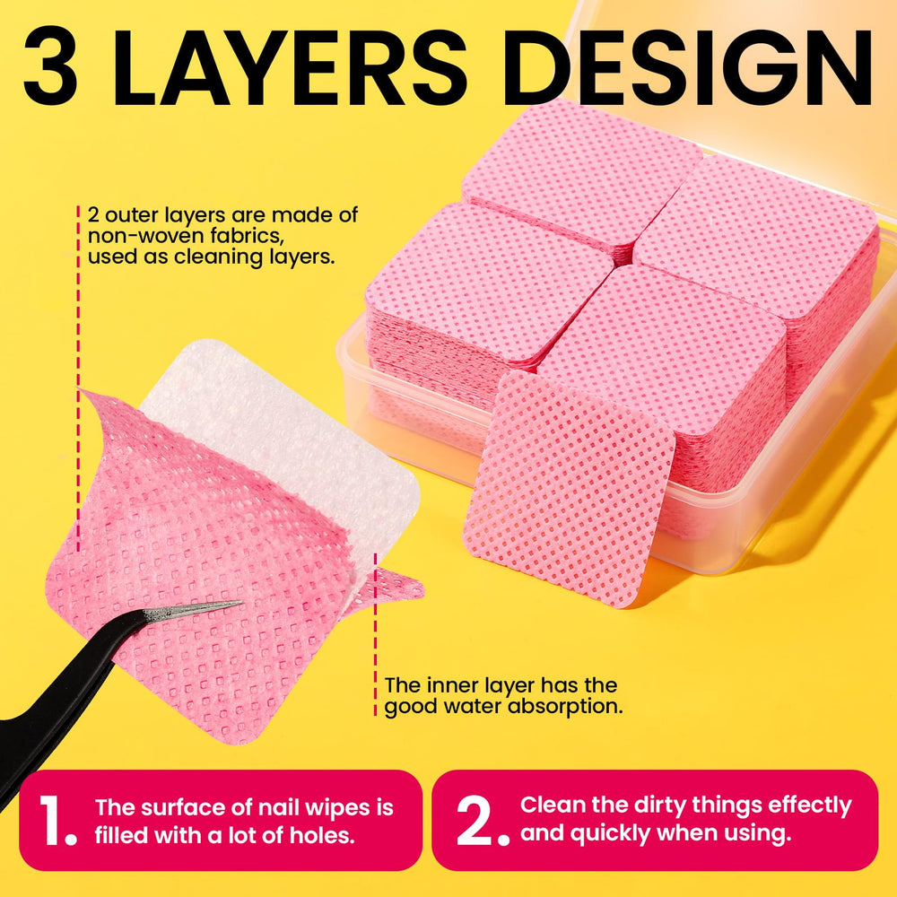Lingettes sans peluches Fandamei pour retrait gel propres et efficaces