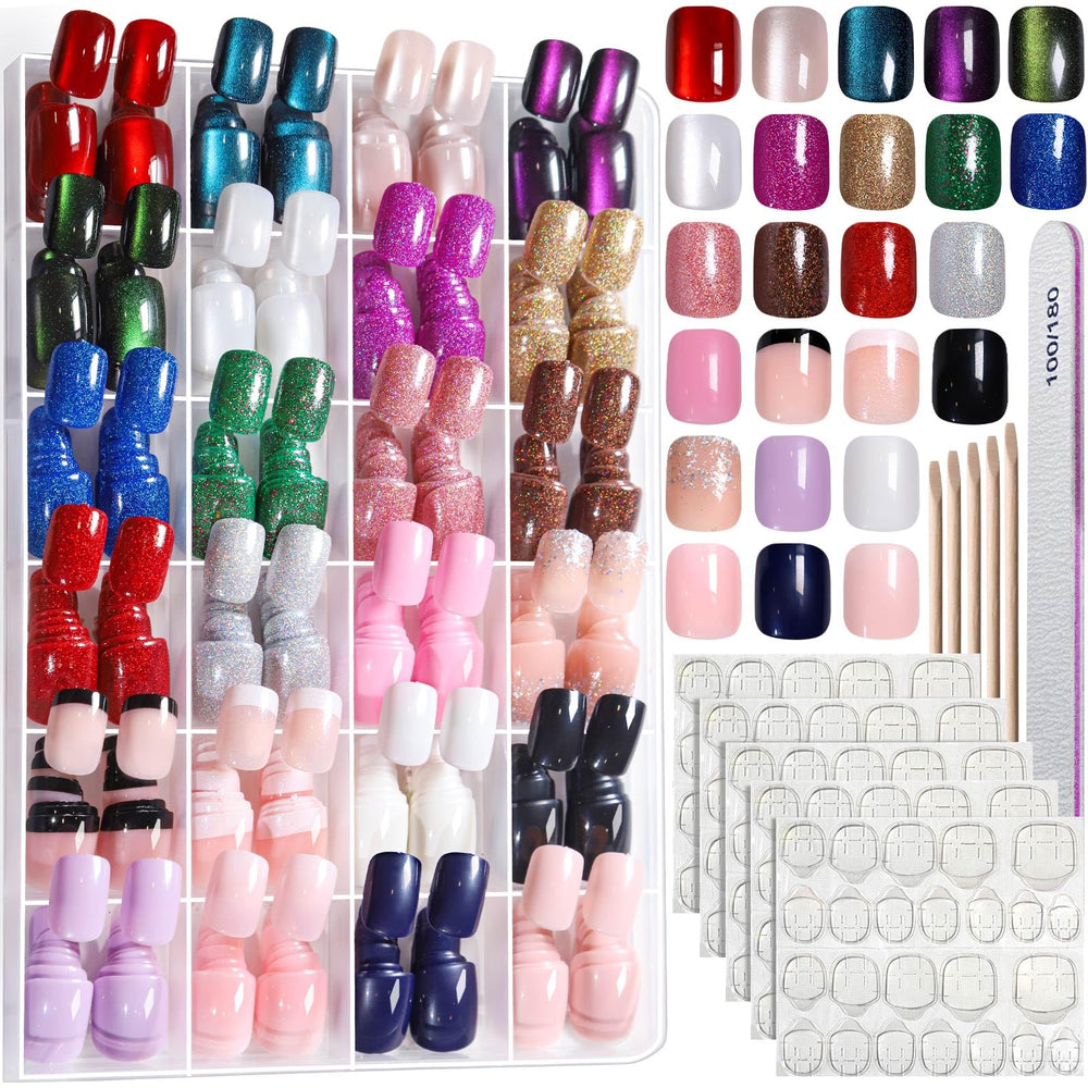 Ongles Fandamei avec adhésifs, faciles à poser et sans résidu.