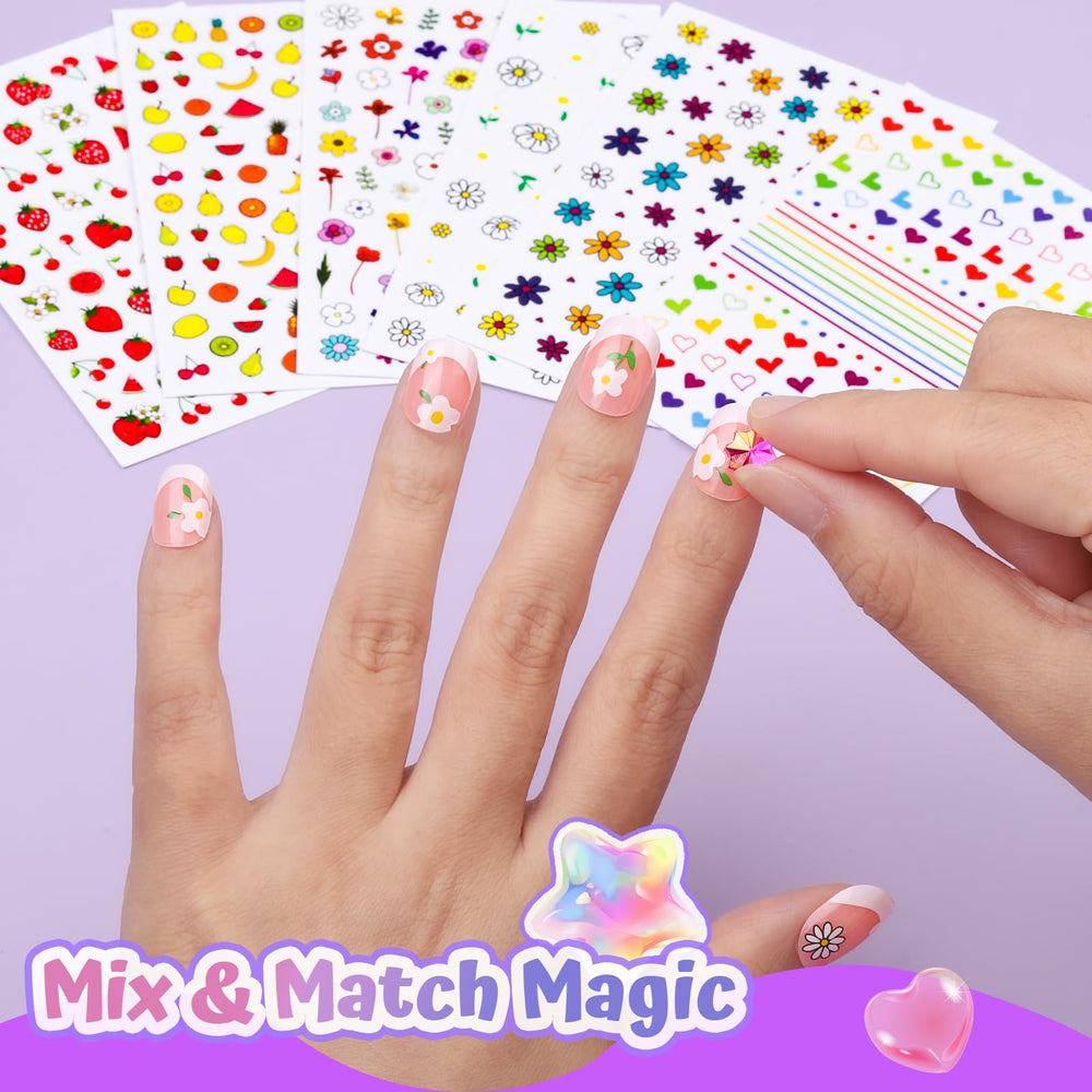 Ongles FANDAMEI tips français couleurs, créativité instantanée pour tenues.