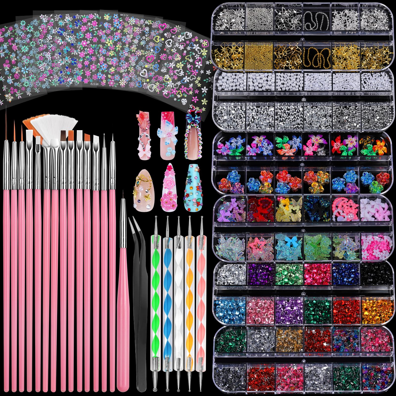 Pinceaux Fandamei pour ongles : précision parfaite pour motifs nets.
